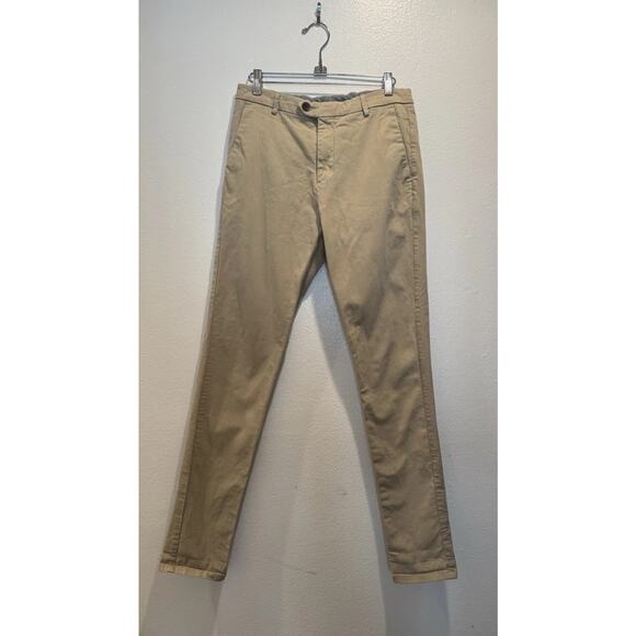 Bonne Gueule Pants Men’s Size 29 Beige Chino Axel Classic Work Everyday READ - Picture 1 of 10